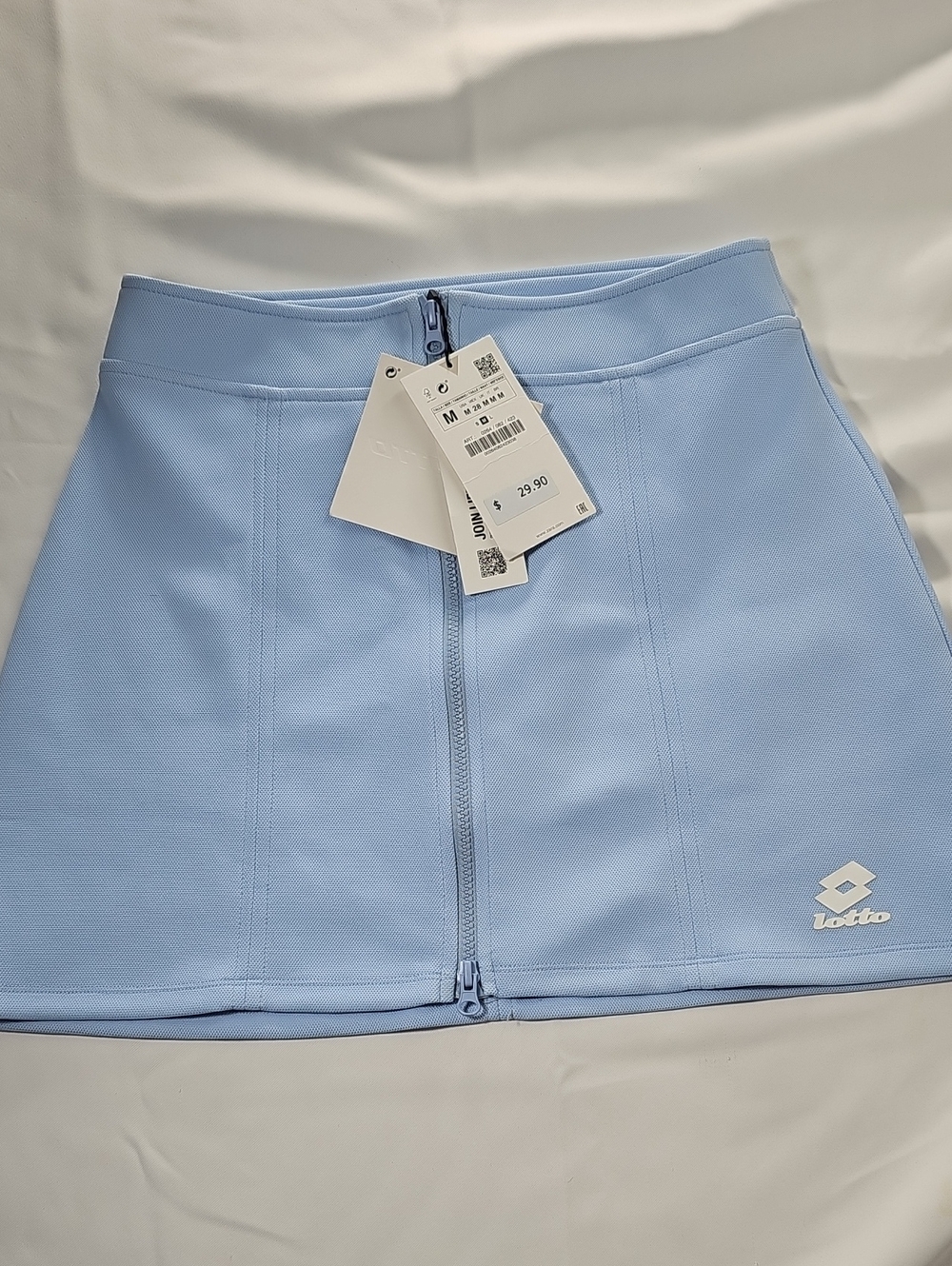 OTTO Powder Blue Front-Zip Athletic Mini Skirt